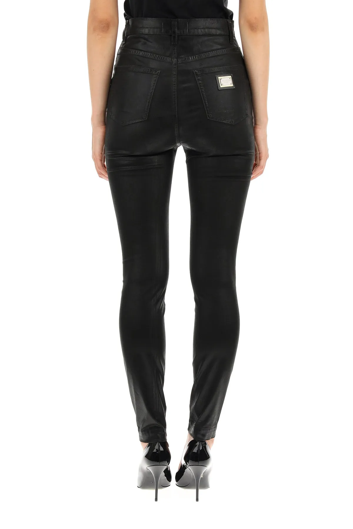 Dolce & Gabbana Logo Plaque Skinny Jeans