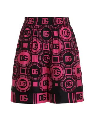 Dolce & Gabbana Logo Print Two-Tone Shorts
