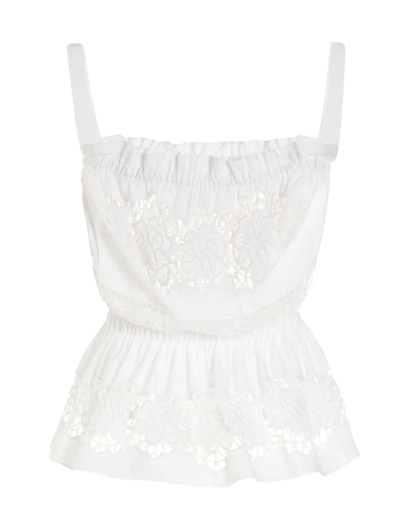 Dolce & Gabbana Openwork Embroidery Poplin Top