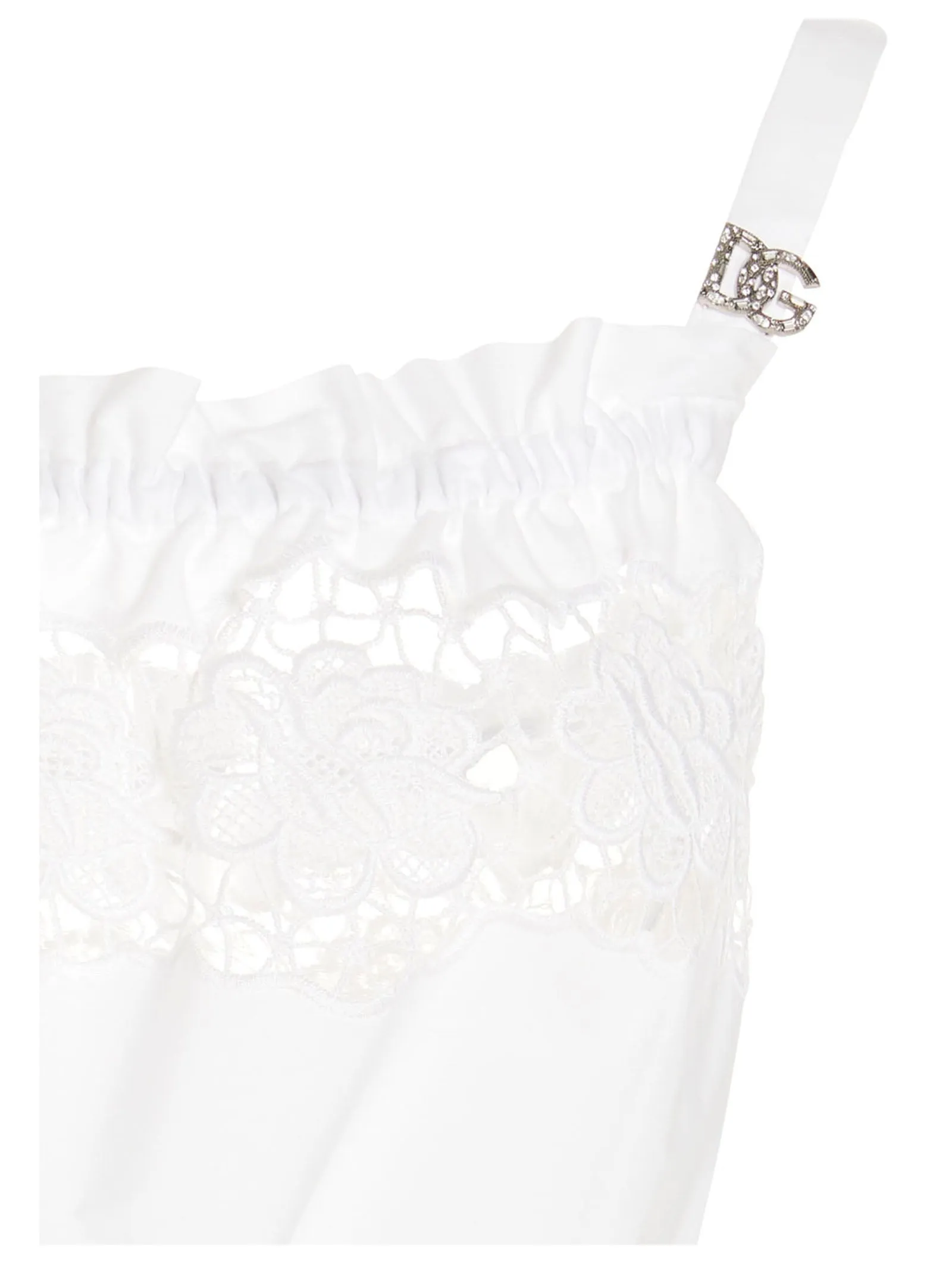 Dolce & Gabbana Openwork Embroidery Poplin Top