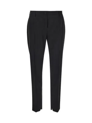Dolce & Gabbana Pinstriped Tailored Mid-Rise Trousers