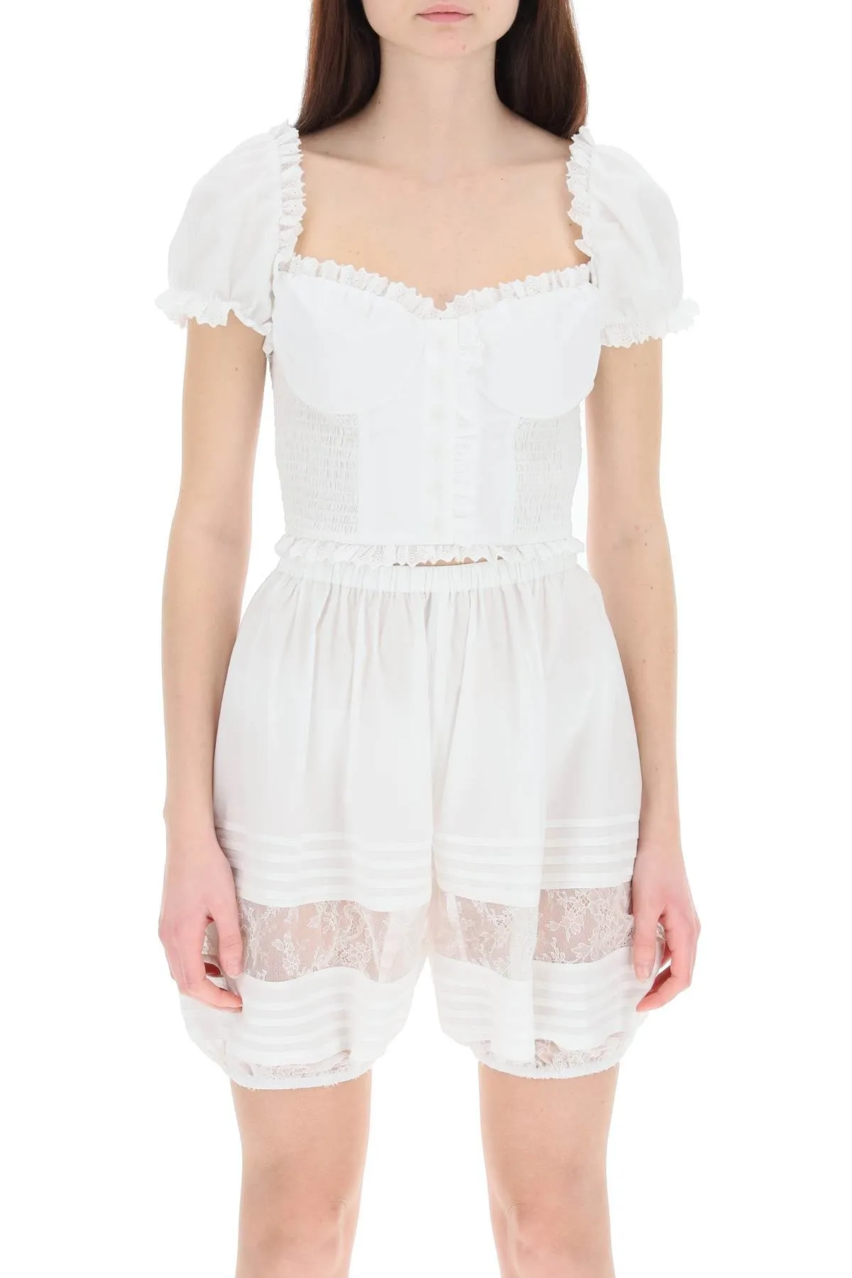 Dolce & Gabbana Ruffled Cropped Top
