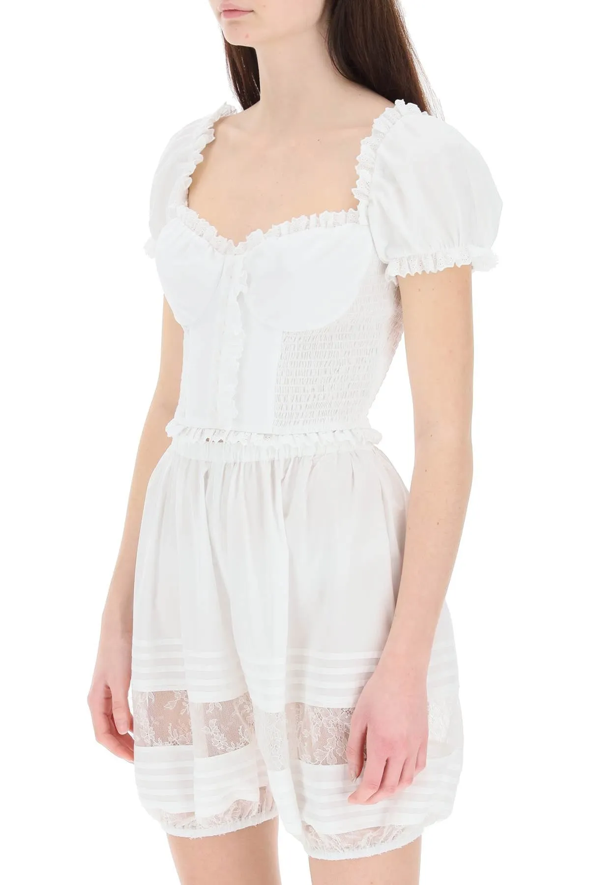Dolce & Gabbana Ruffled Cropped Top
