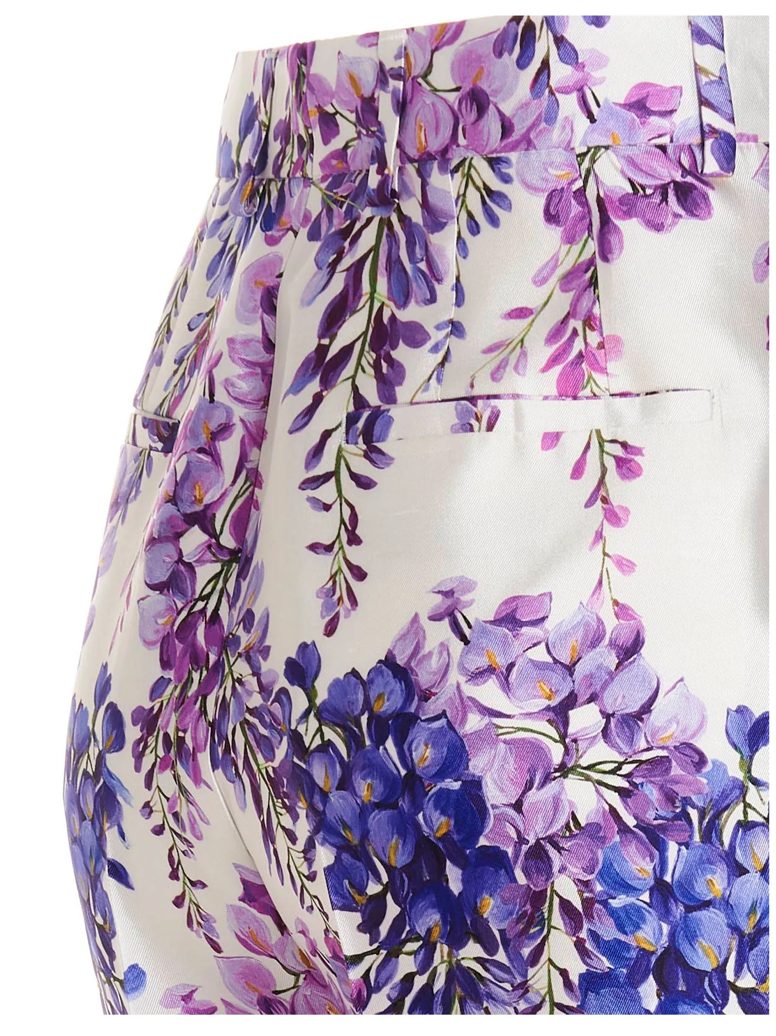 Dolce & Gabbana Wisteria-Printed Mikado Pants