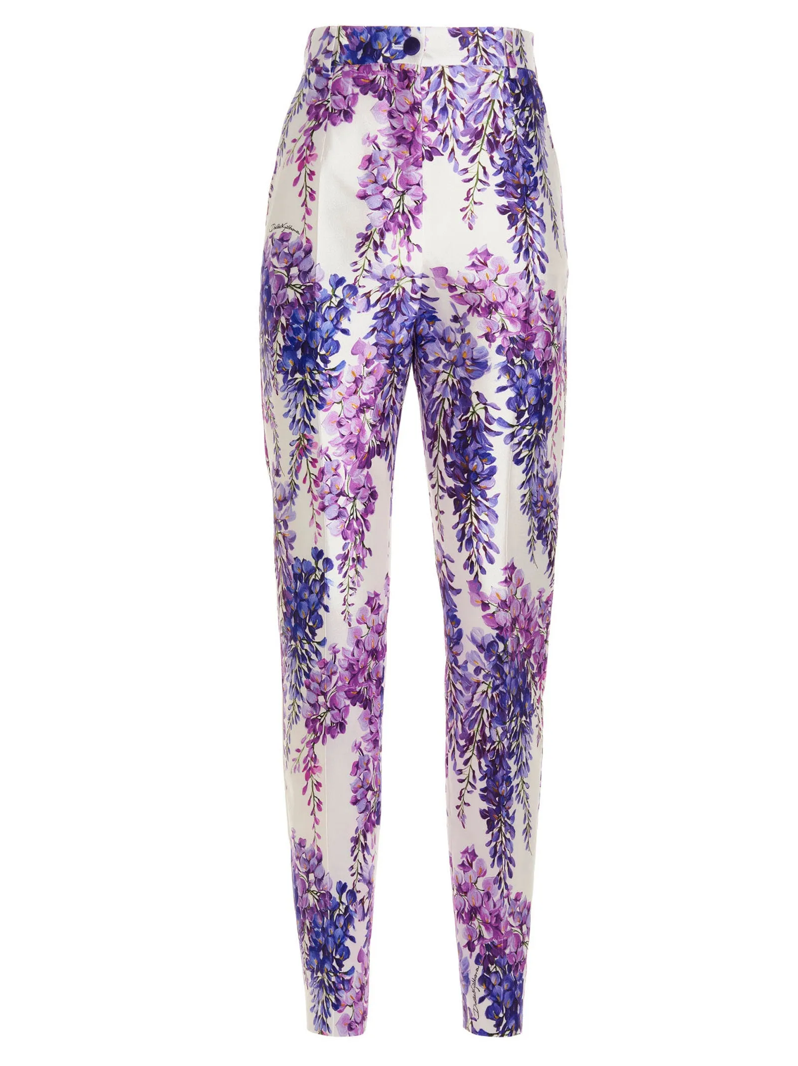 Dolce & Gabbana Wisteria-Printed Mikado Pants