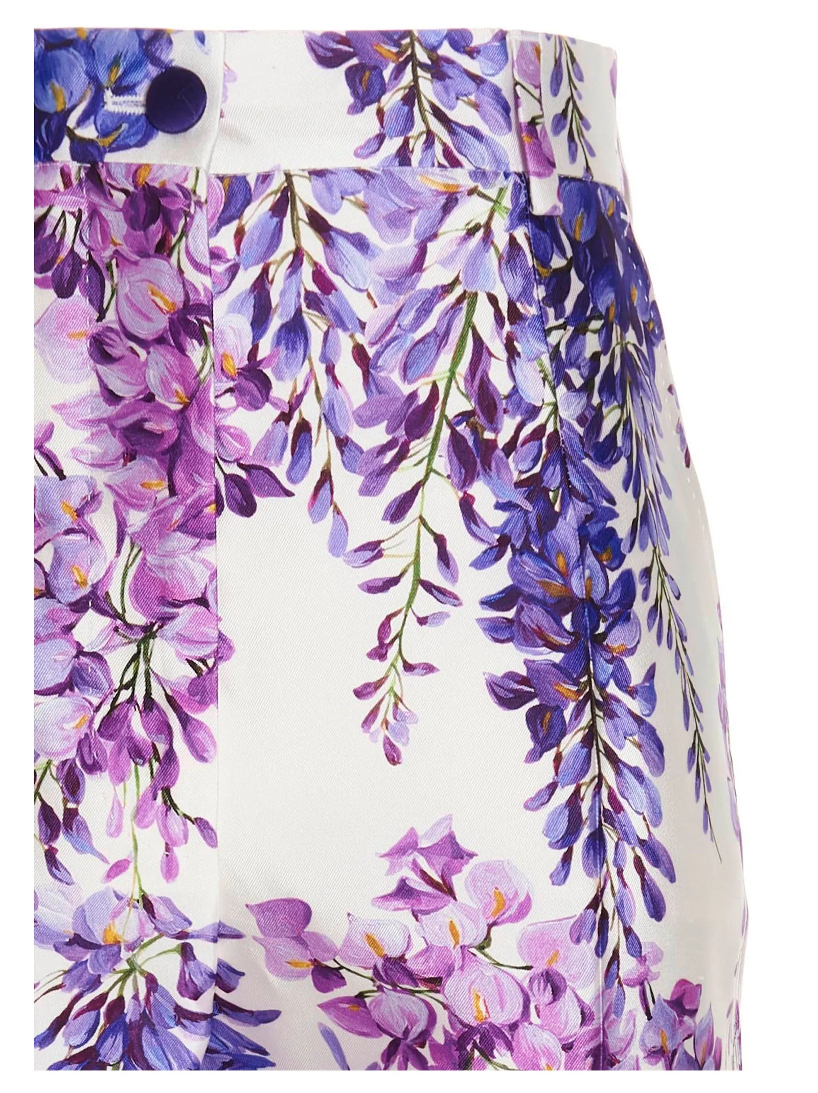 Dolce & Gabbana Wisteria-Printed Mikado Pants