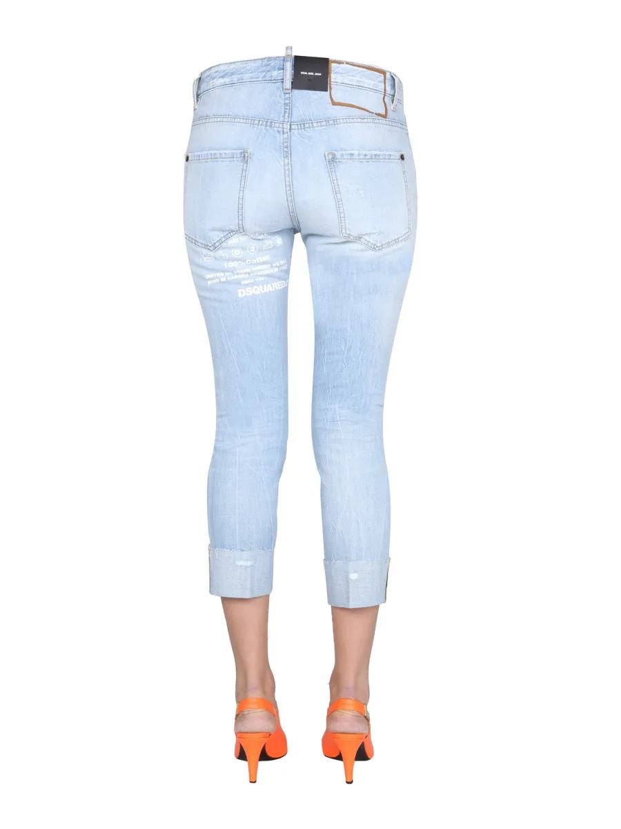 Dsquared2 Cool Girl Distressed Cropped Jeans