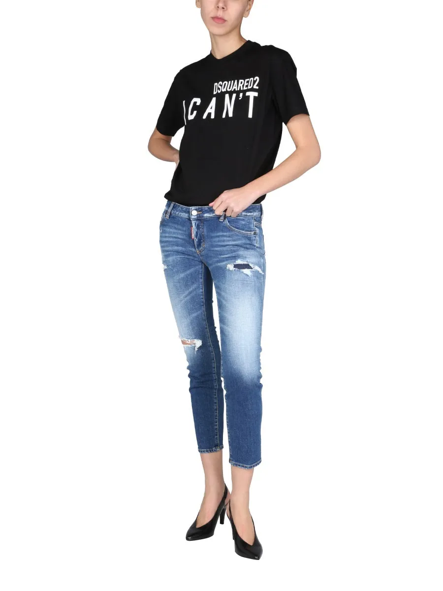 Dsquared2 Distressed Cropped Jeans