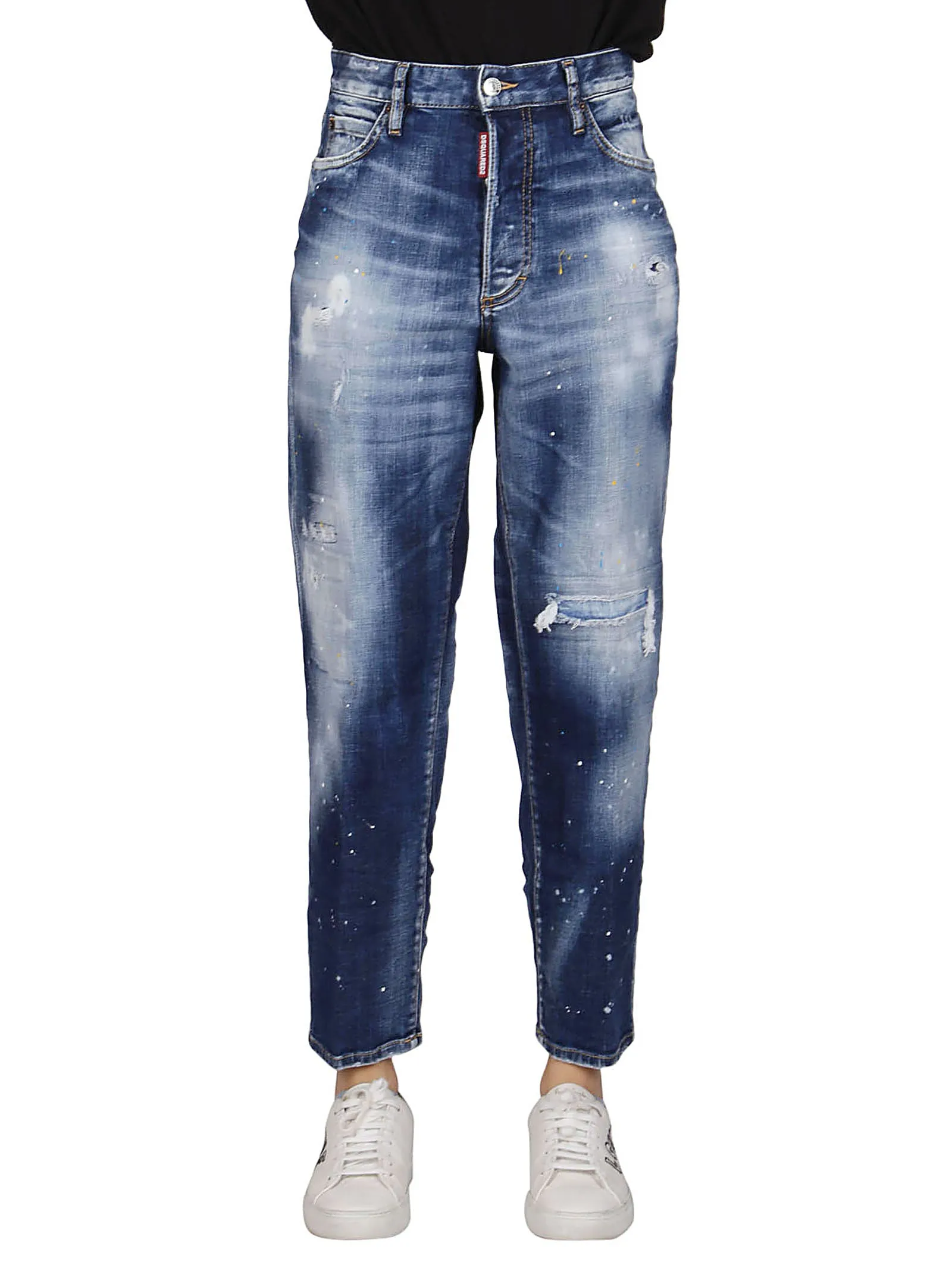 Dsquared2 Distressed-Detailed Cropped Jeans