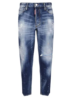 Dsquared2 Distressed-Detailed Cropped Jeans