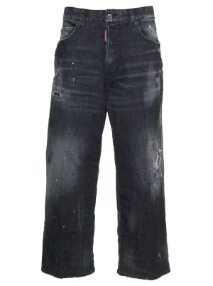Dsquared2 Distressed Wide-Leg Jeans