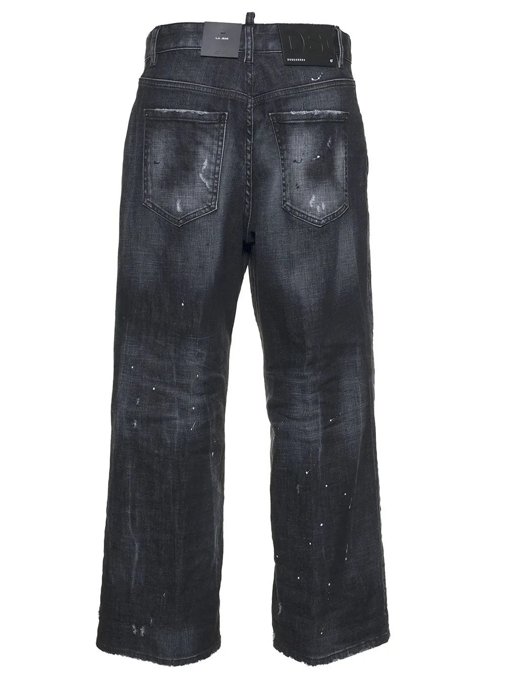 Dsquared2 Distressed Wide-Leg Jeans