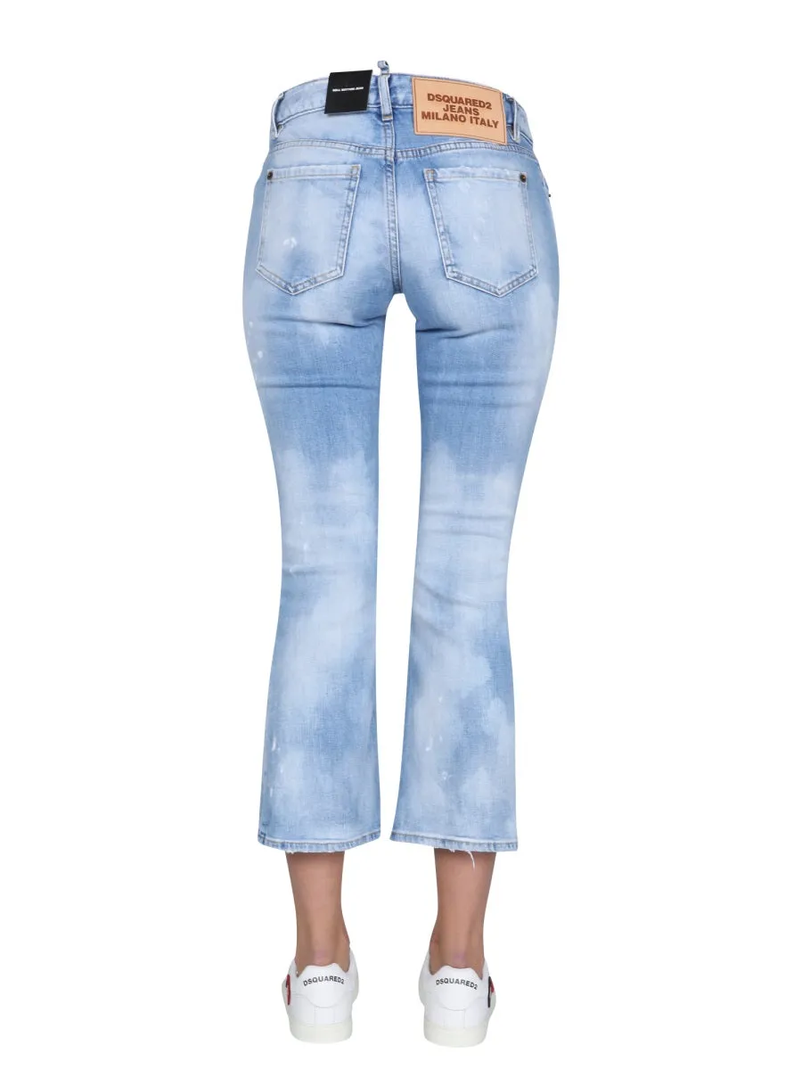 Dsquared2 Kick Flare Cropped Jeans