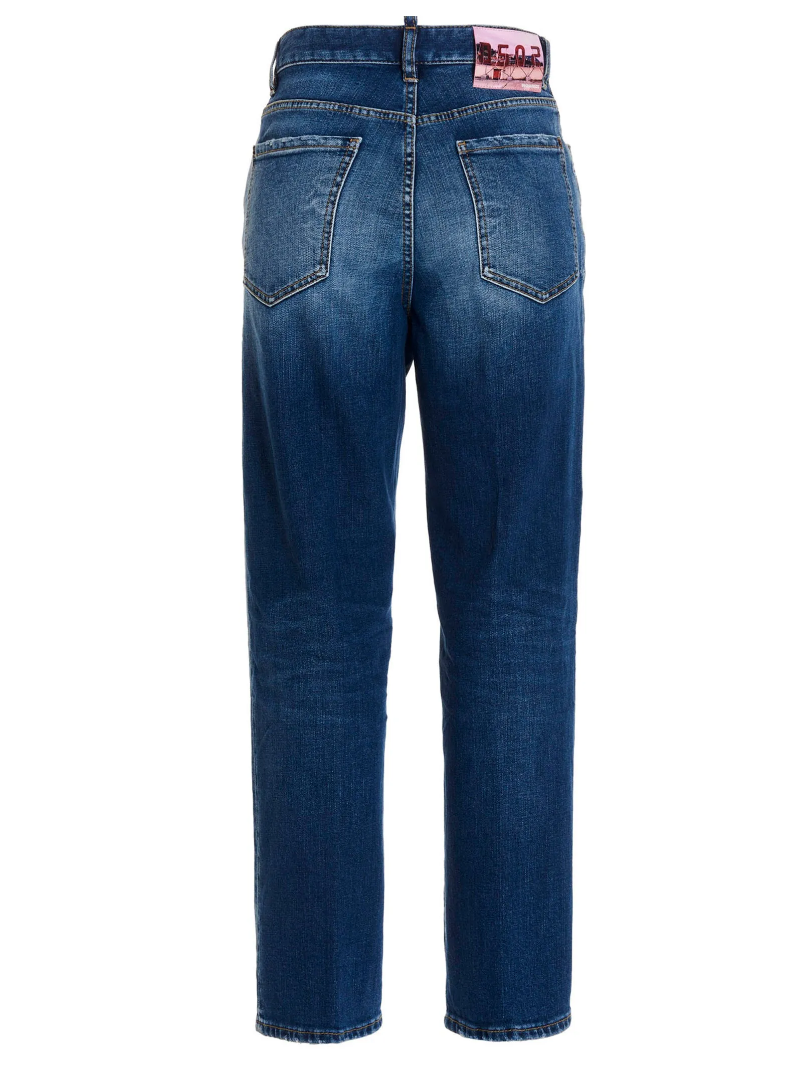 Dsquared2 Logo Patch Distressed Jeans