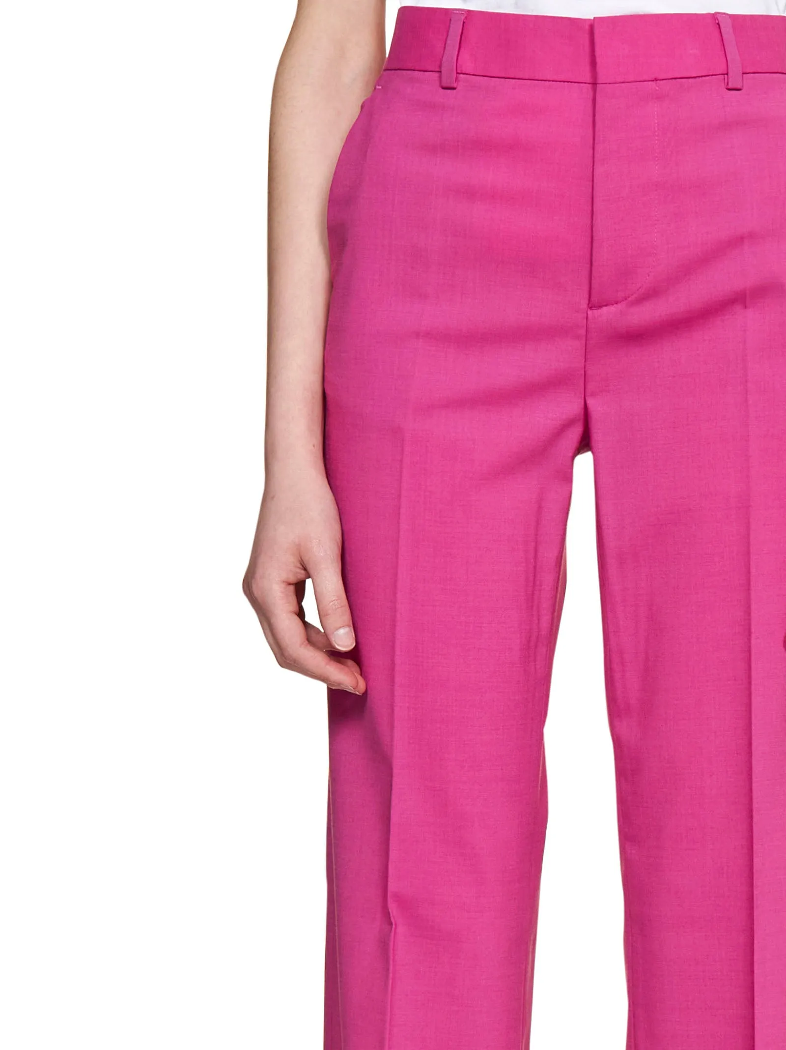 Dsquared2 Logo Plaque Wide-Leg Trousers