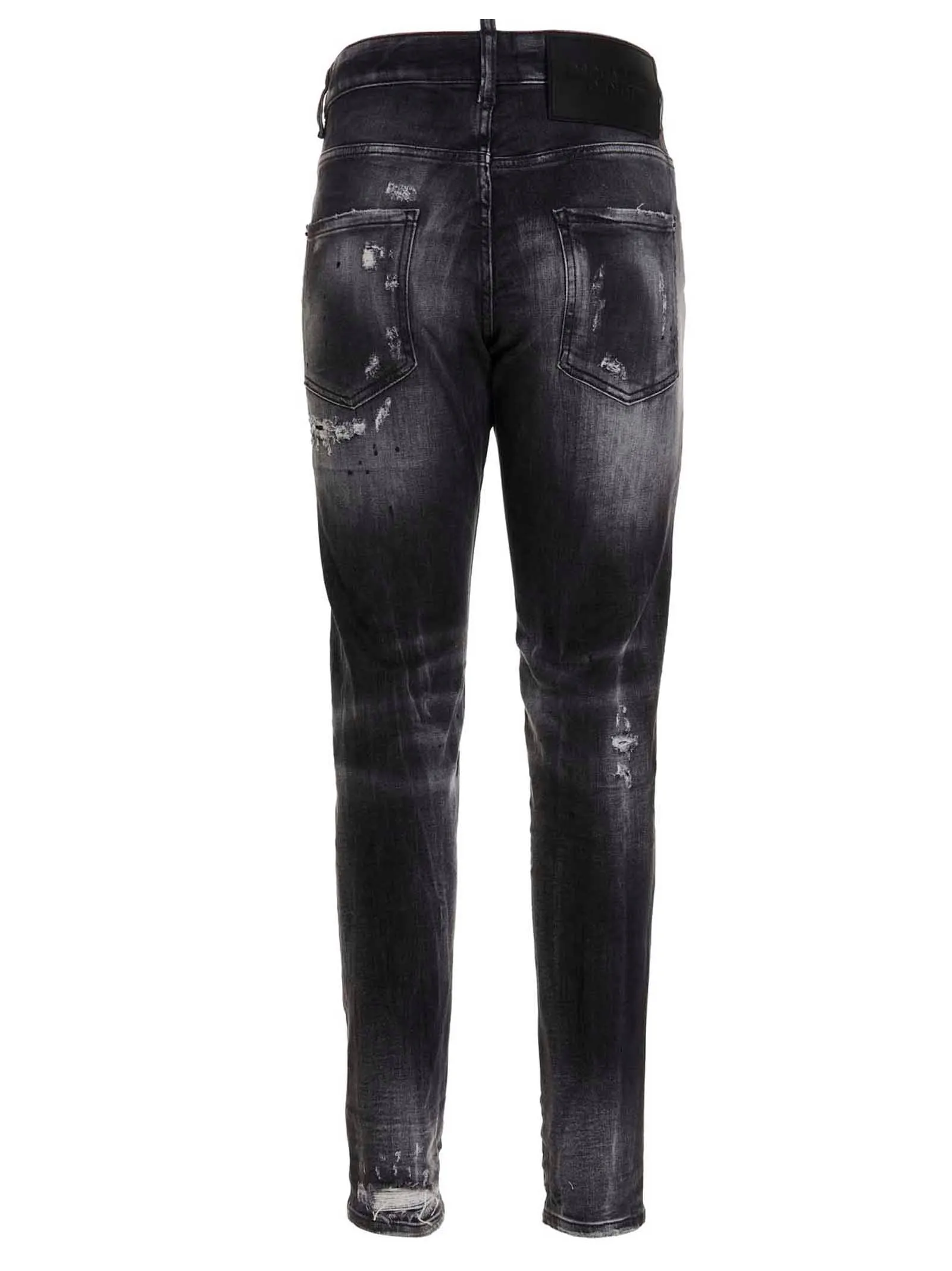Dsquared2 Paint Splatter Cropped Leg Jeans