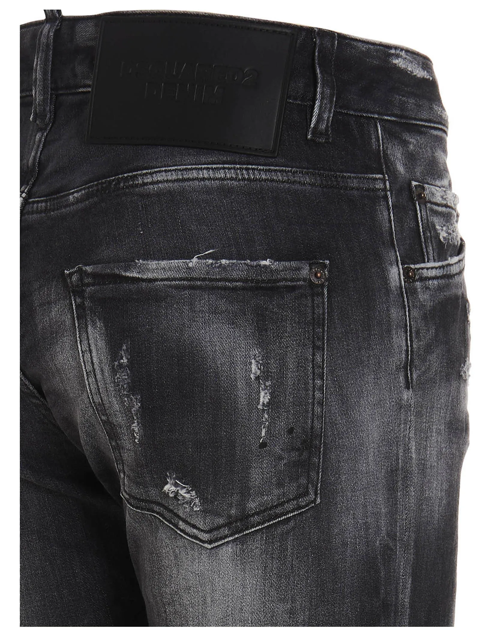 Dsquared2 Paint Splatter Cropped Leg Jeans