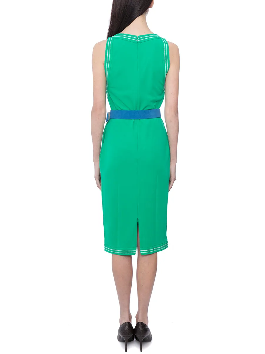 Dsquared2 Sleeveless Belted Midi Dress