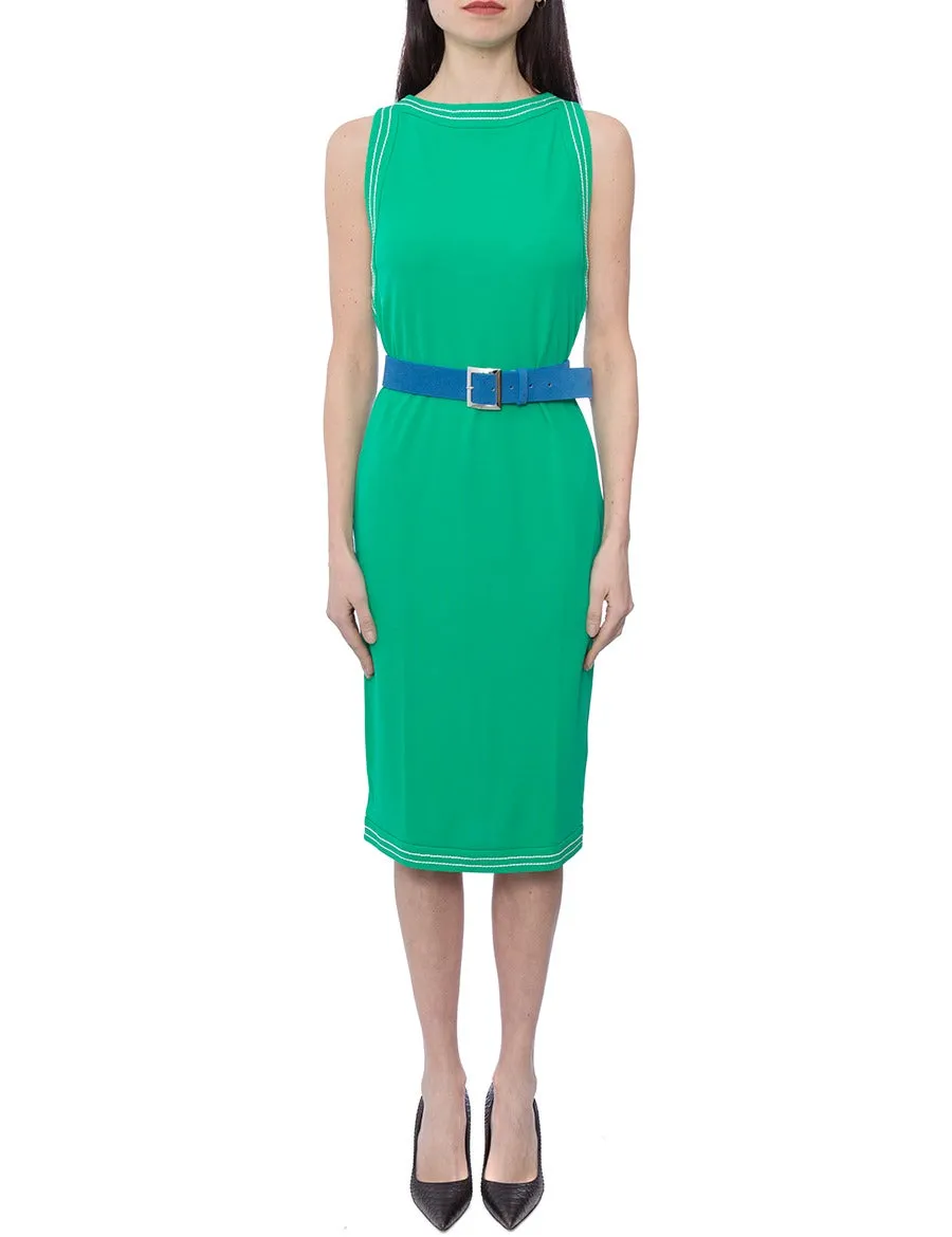 Dsquared2 Sleeveless Belted Midi Dress