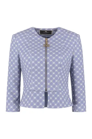 Elisabetta Franchi All Over Logo Printed Jacket