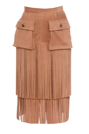 Elisabetta Franchi Fringed-Detail Skirt