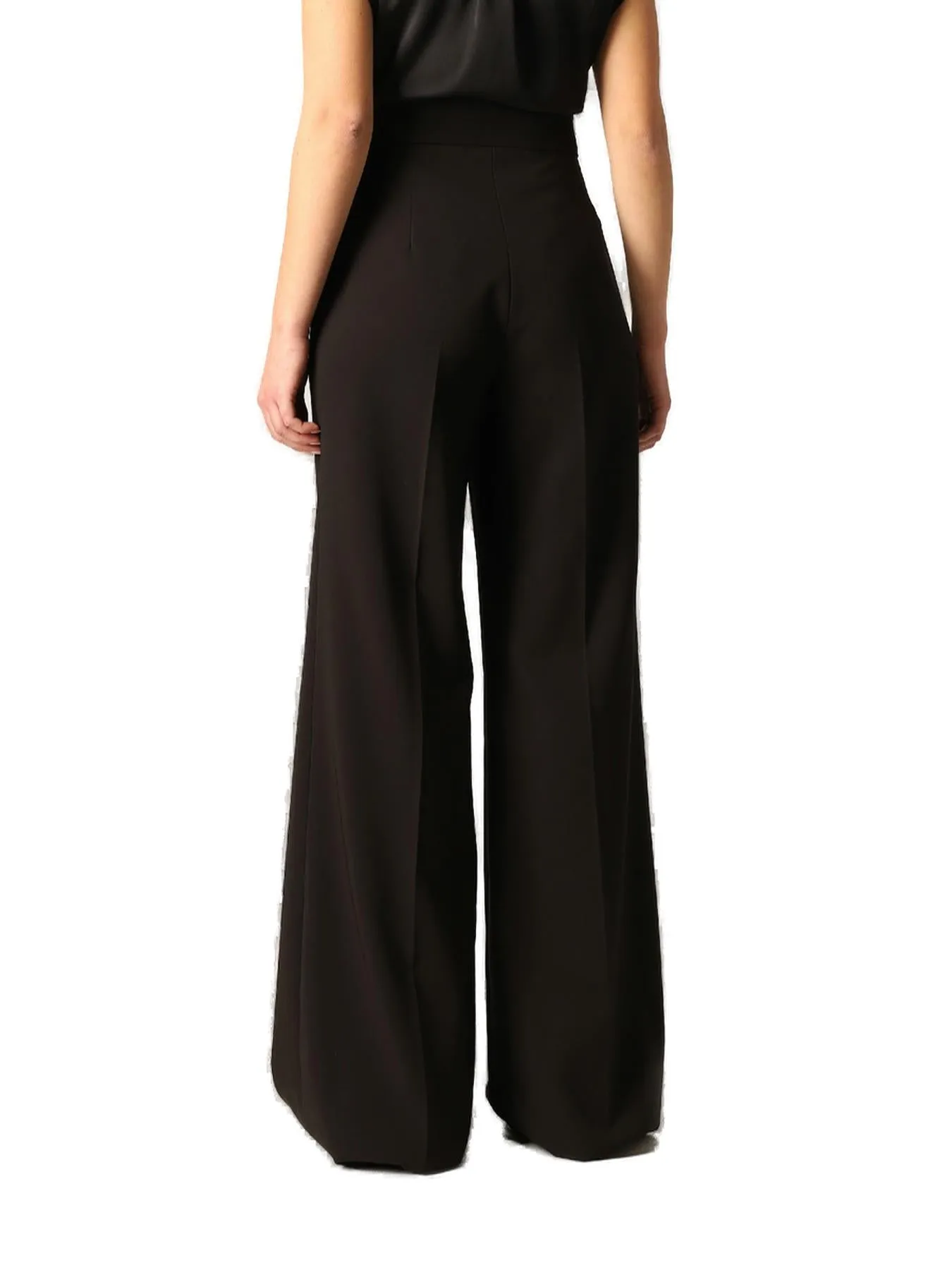 Elisabetta Franchi High-Waist Button Detail Trousers