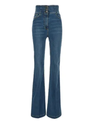 Elisabetta Franchi High Waistband Flared Jeans