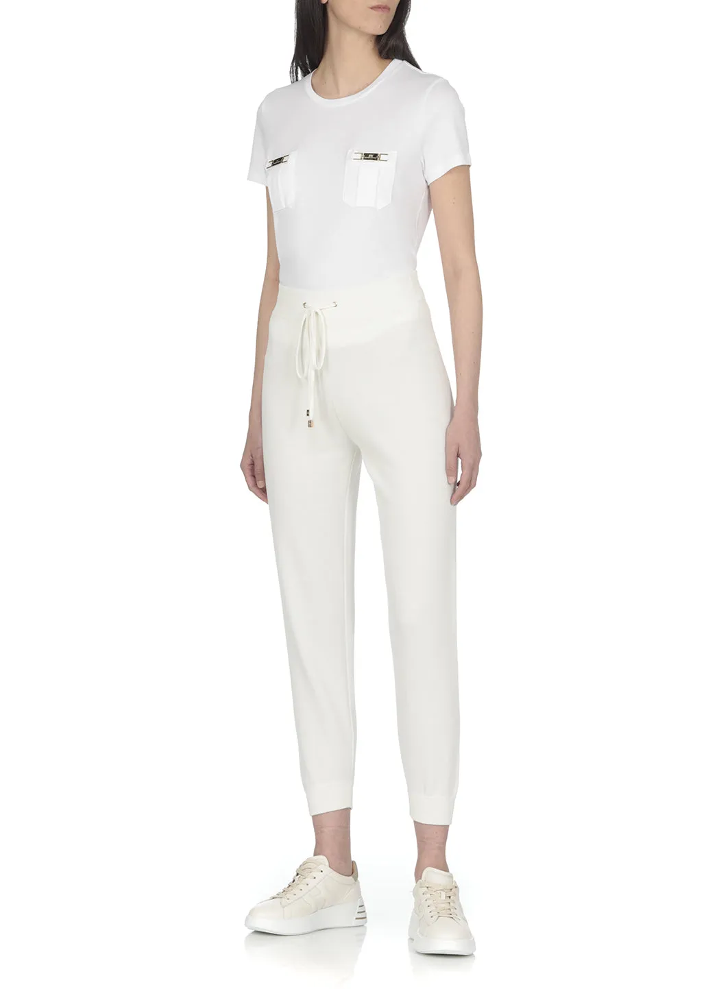 Elisabetta Franchi Logo Embroidered Track Pants