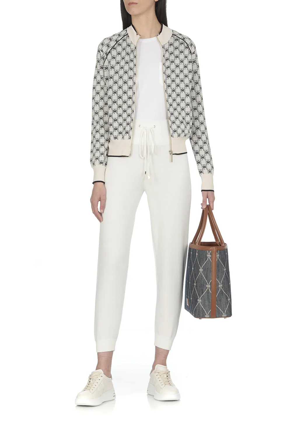 Elisabetta Franchi Logo Embroidered Track Pants