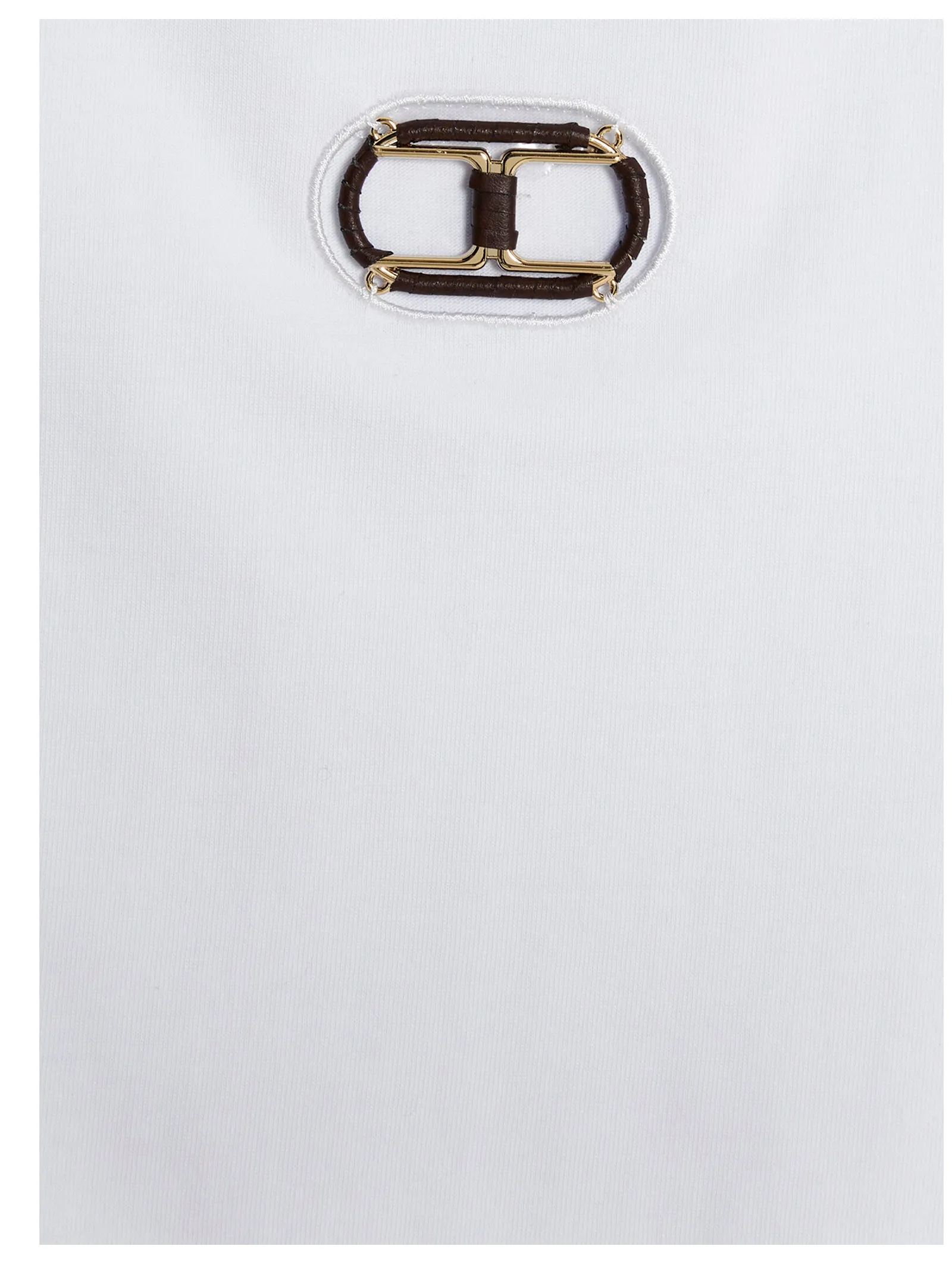 Elisabetta Franchi Logo Plaque Crewneck T-Shirt