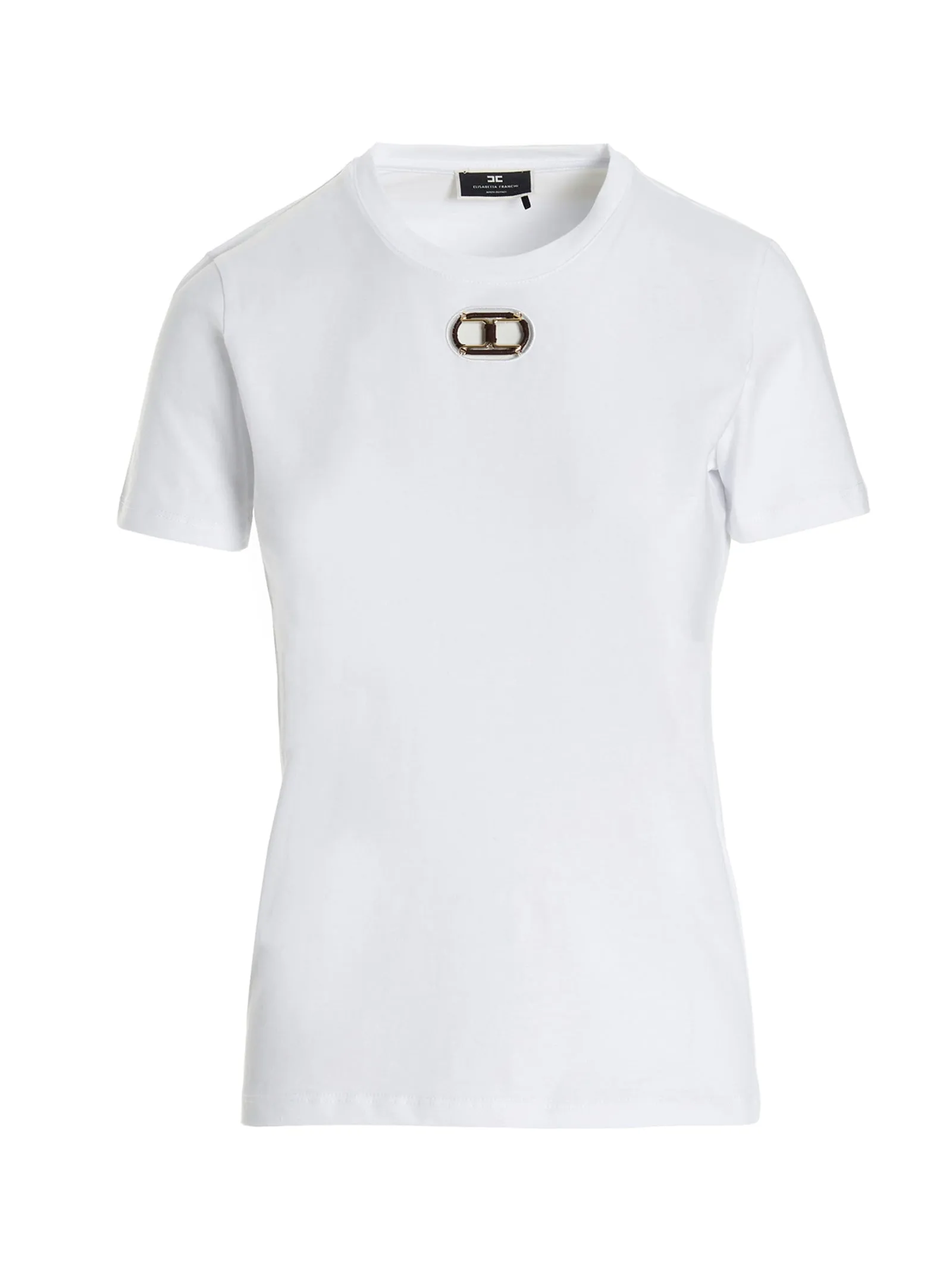 Elisabetta Franchi Logo Plaque Crewneck T-Shirt