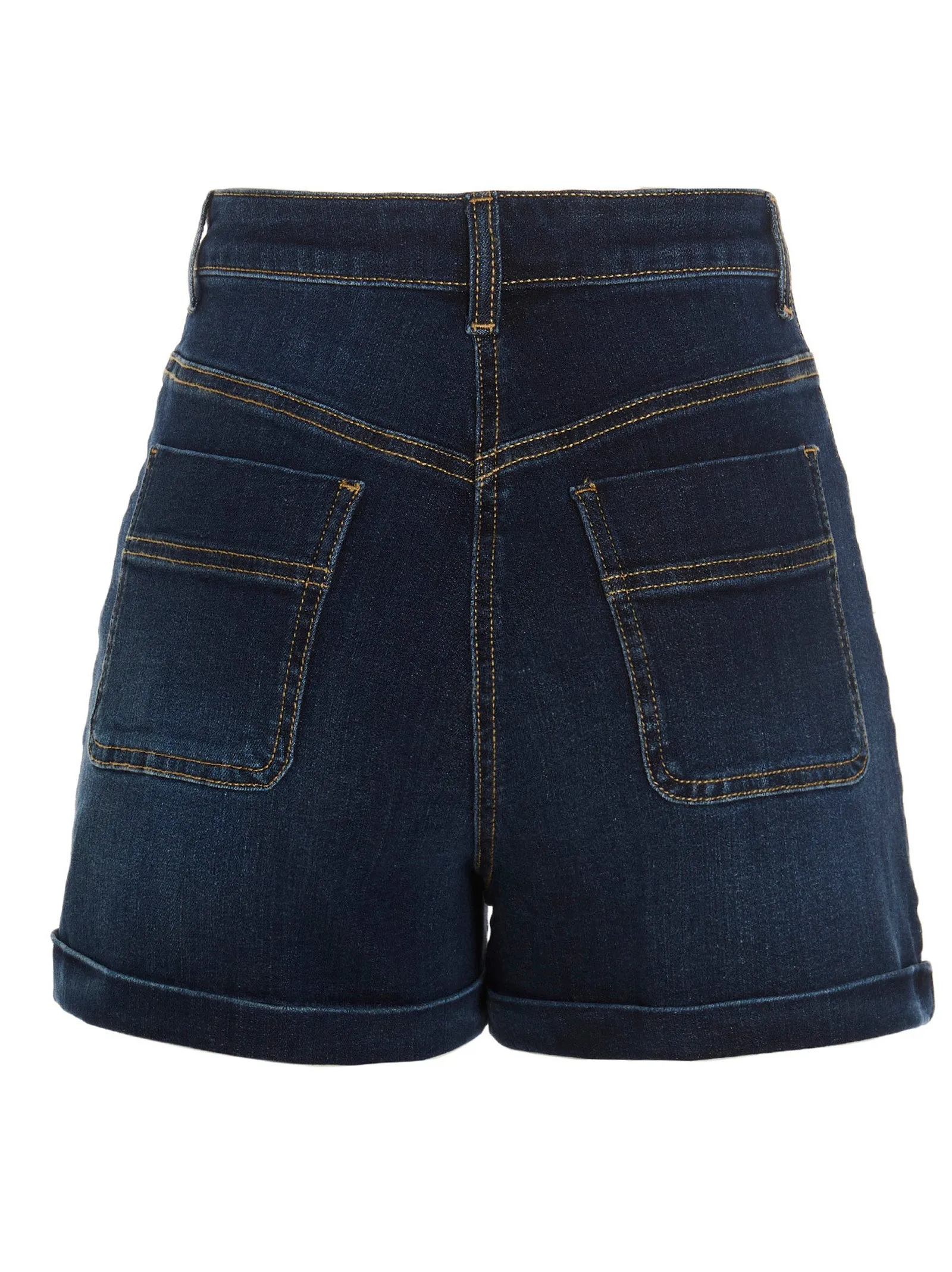 Elisabetta Franchi Padlock Plaque Denim Shorts