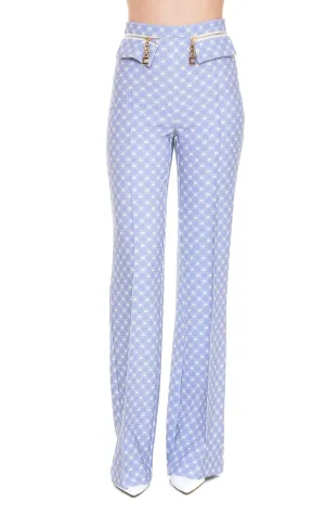 Elisabetta Franchi Square Logo Flared Trousers