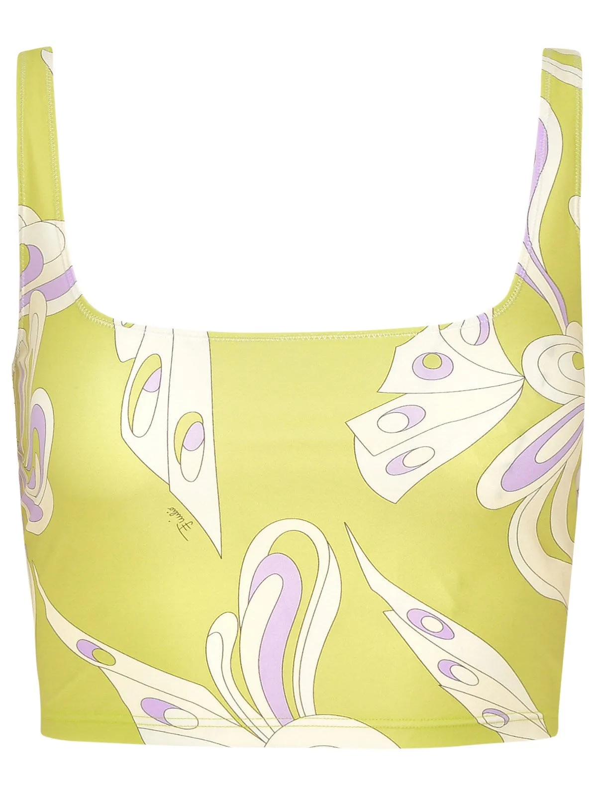 Emilio Pucci All-Over Graphic Printed Cropped Top