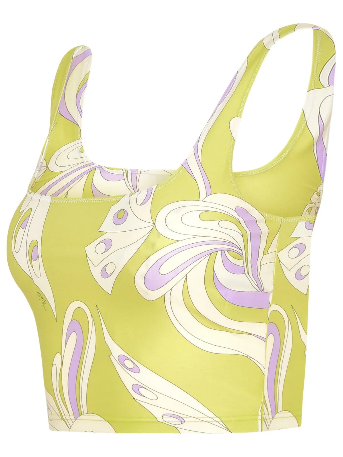 Emilio Pucci All-Over Graphic Printed Cropped Top