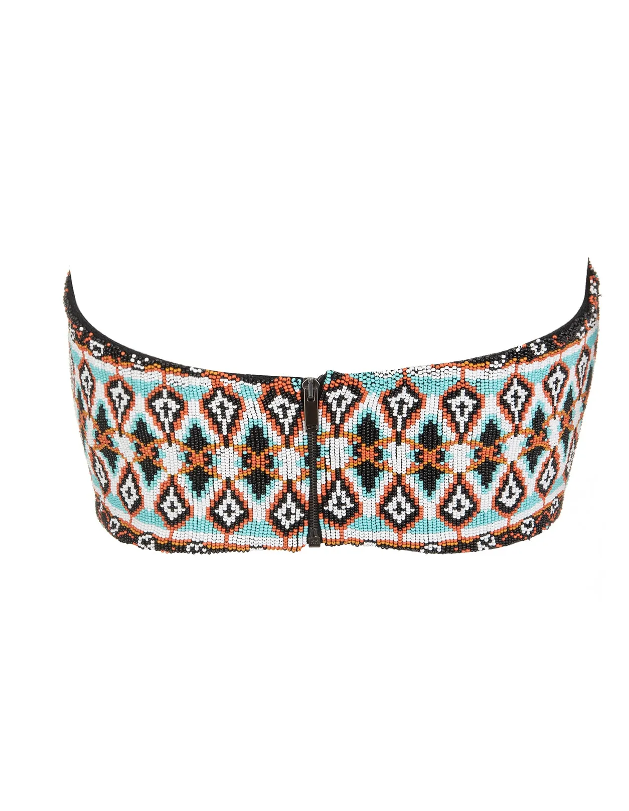 Ermanno Scervino Bead-Embroidered Bustier Top