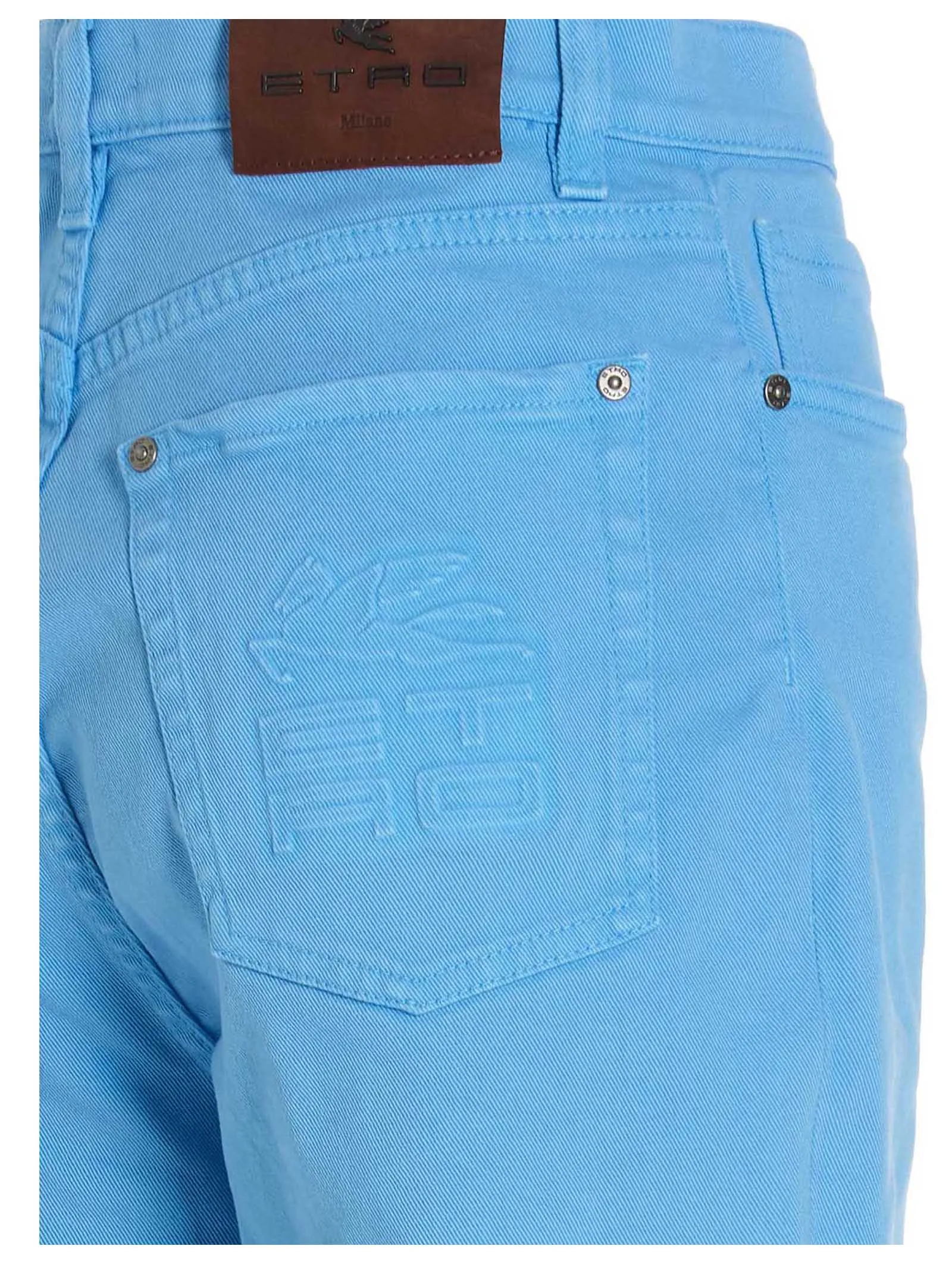Etro Distressed Straight Leg Jeans
