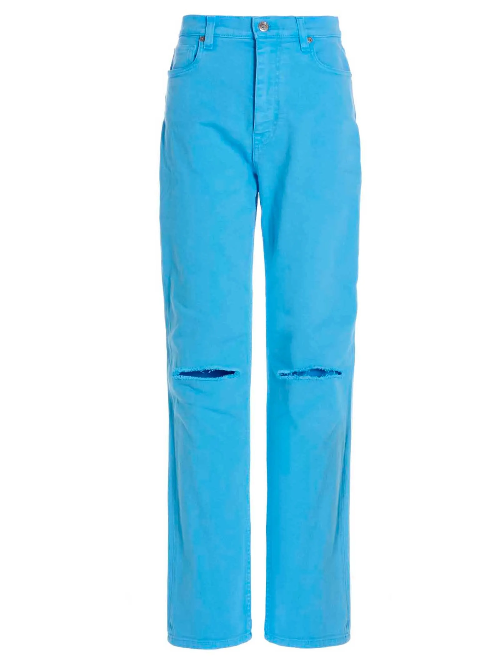 Etro Distressed Straight Leg Jeans