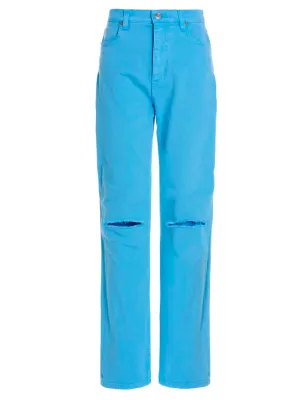 Etro Distressed Straight Leg Jeans