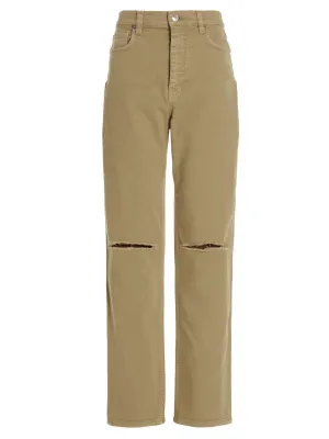 Etro Distressed Straight Leg Jeans