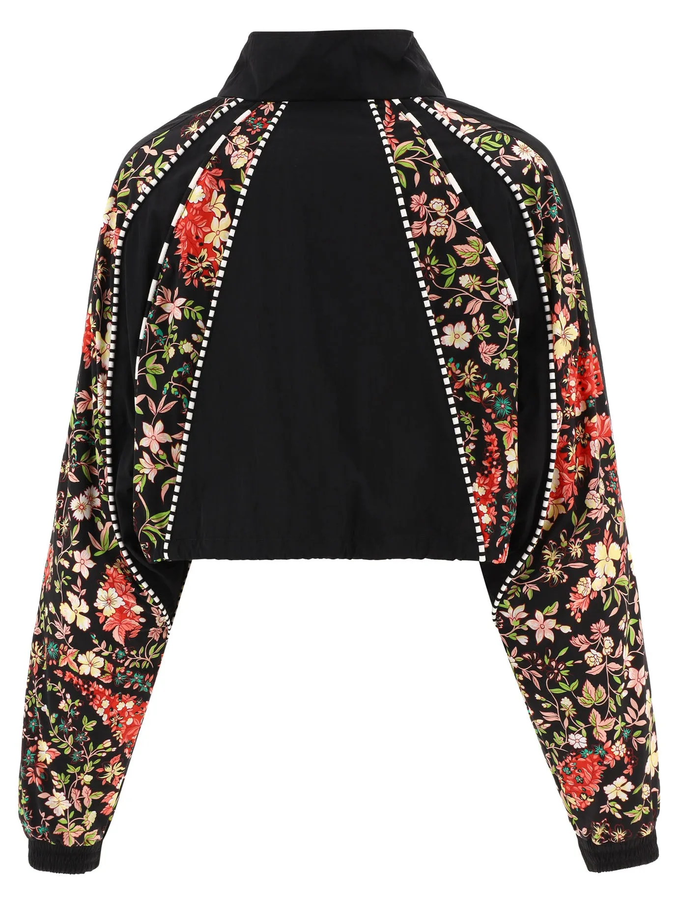 Etro Floral Patterned Zipped Cropped Jacket