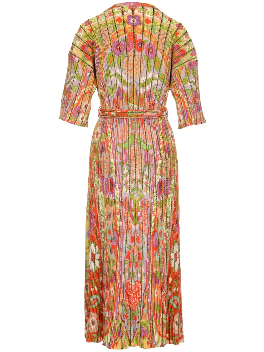 Etro Floral Printed Belted-Waist Dress