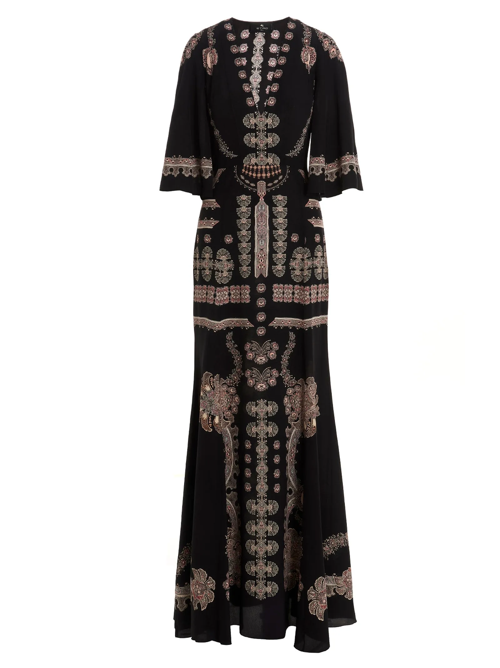 Etro Graphic Printed V-Neck Maxi Dress