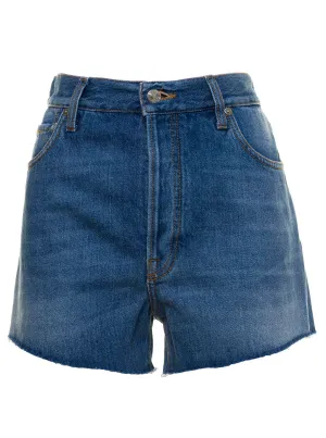 Etro Logo Patch Denim Shorts