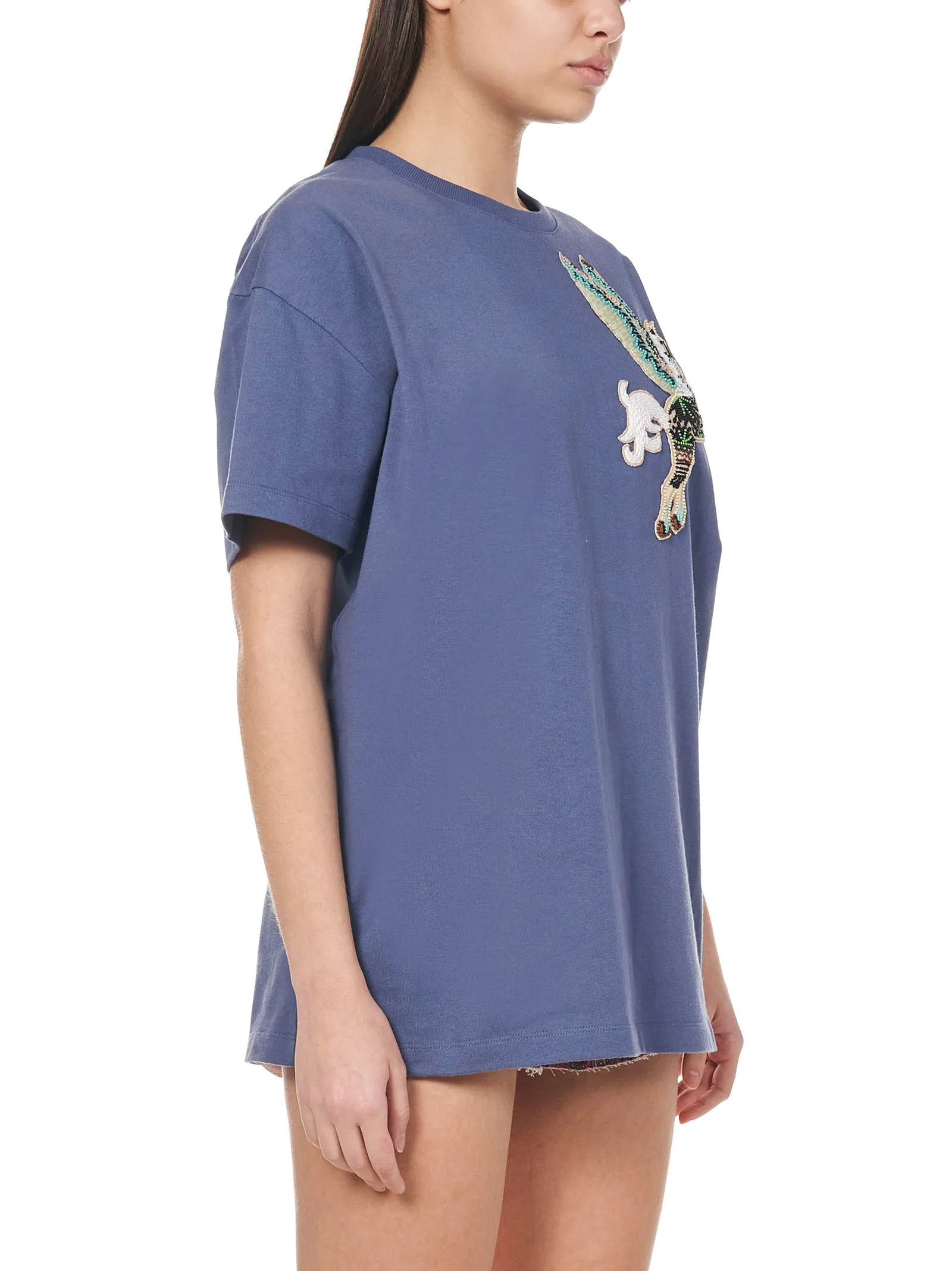 Etro Motif Embroidered Crewneck T-Shirt