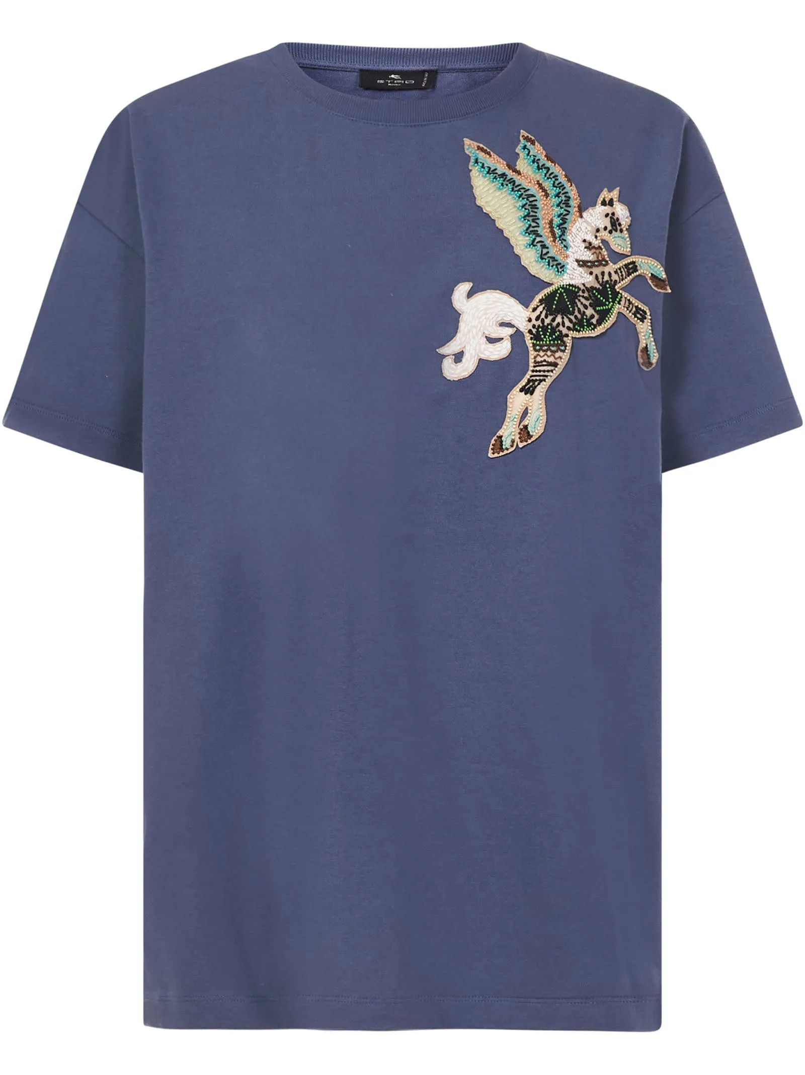 Etro Motif Embroidered Crewneck T-Shirt