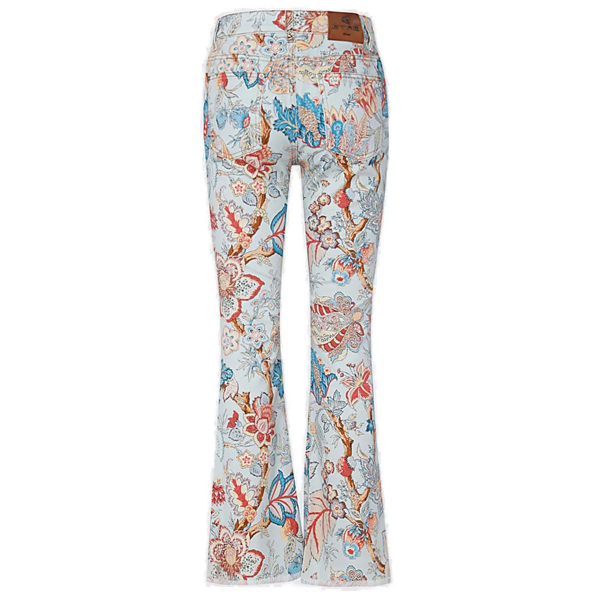 Etro Paisley Pattern High Waist Bootcut Jeans