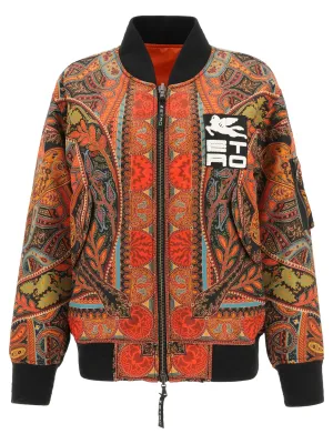 Etro Pattern Embroidered Reversible Bomber Jacket