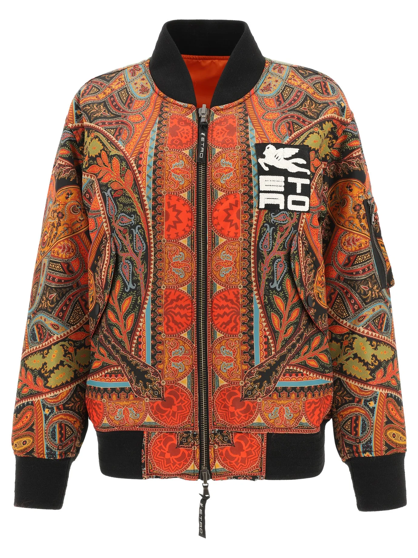 Etro Pattern Embroidered Reversible Bomber Jacket