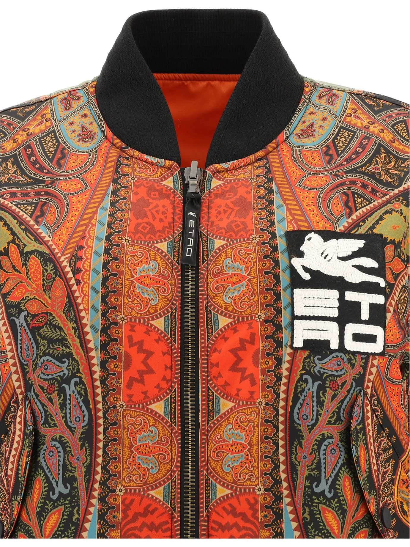 Etro Pattern Embroidered Reversible Bomber Jacket